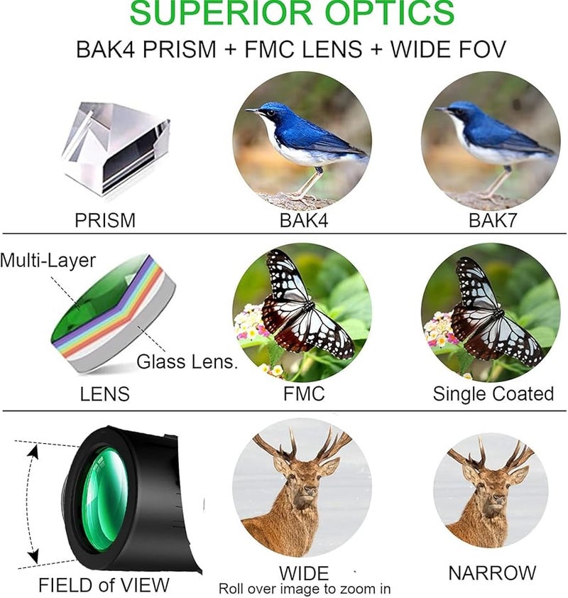 High Power Monocular Telescope with Smartphone Adapter for Bird Watching Camping Travel - Image 4